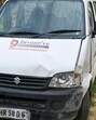 The Maruti Suzuki Eeco van involved in the accident. (Sunil Ghosh/HT Photo)