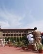 The parade was reviewed by Mizoram governor and former chief of army staff General VK Singh (retd). (HT File)
