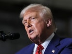 US President Donald Trump delivers a speech in Pennsylvania.