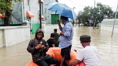 Many localities in Manipur’s Imphal East district were flooded on Saturday morning due to the overflowing of the Imphal river. (ANI) Many localities in Manipur’s Imphal East district were flooded on Saturday morning due to the overflowing of the Imphal river. (ANI)