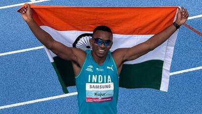Animesh Kujur clocked 20.32 seconds to reset his national record on Saturday. (Reliance Foundation) Animesh Kujur clocked 20.32 seconds to reset his national record on Saturday. (Reliance Foundation)