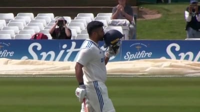 Karun Nair celebrates his double century for India A against England Lions (X) Karun Nair celebrates his double century for India A against England Lions (X)