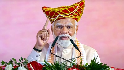 Prime Minister Narendra Modi's stern warning to Pakistan during addresses at Devi Ahilyabai Mahila Sashaktikaran Mahasammelan, in Bhopal (PTI) Prime Minister Narendra Modi's stern warning to Pakistan during addresses at Devi Ahilyabai Mahila Sashaktikaran Mahasammelan, in Bhopal (PTI)