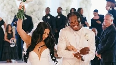 Travis Hunter and Leanna Lenee tied the knot in a lavish ceremony in Tennessee (Instagram) Travis Hunter and Leanna Lenee tied the knot in a lavish ceremony in Tennessee (Instagram)