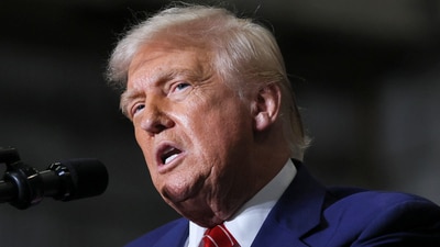 US President Donald Trump delivers a speech in Pennsylvania. (REUTERS)