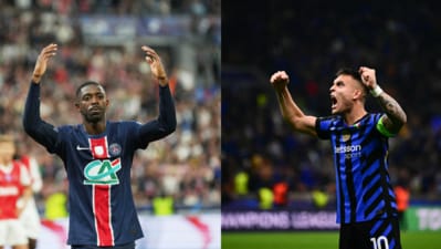 Ousmane Dembele (PSG) and Lautaro Martinez (Inter) are the players trying to lead their teams to a UEFA Champions League victory. Ousmane Dembele (PSG) and Lautaro Martinez (Inter) are the players trying to lead their teams to a UEFA Champions League victory.