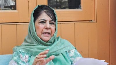 Jammu and Kashmir Peoples Democratic Party (PDP) President Mehbooba Mufti in Srinagar. (ANI) Jammu and Kashmir Peoples Democratic Party (PDP) President Mehbooba Mufti in Srinagar. (ANI)