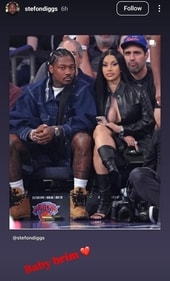 Stefon Diggs' post with Cardi B (Instagram/ Stefon Diggs)