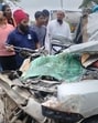 Three of family killed, two seriously injured as car crushed between trucks on Mumbai-Ahm Hwy