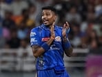 Mumbai Indians' captain Hardik Pandya cheers his team during the Indian Premier League (IPL) Twenty20 Eliminator cricket match between Gujarat Titans and Mumbai Indians Mumbai Indians' captain Hardik Pandya cheers his team during the Indian Premier League (IPL) Twenty20 Eliminator cricket match between Gujarat Titans and Mumbai Indians