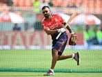 Royal Challengers Bengaluru's batting coach Dinesh Karthik bats in nets ahead of the Indian Premier League (IPL) Twenty20 cricket match between Punjab Kings and Royal Challengers Bengaluru Royal Challengers Bengaluru's batting coach Dinesh Karthik bats in nets ahead of the Indian Premier League (IPL) Twenty20 cricket match between Punjab Kings and Royal Challengers Bengaluru