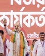 Union home minister AmitShah during the 'Vijay Sankalp Karyakarta Sammelan', in Kolkata. (PTI) Union home minister AmitShah during the 'Vijay Sankalp Karyakarta Sammelan', in Kolkata. (PTI)