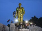 Protesters try to demolish a large statue of Sheikh Mujibur Rahman after Sheikh Hasina's ouster
Protesters try to demolish a large statue of Sheikh Mujibur Rahman after Sheikh Hasina's ouster