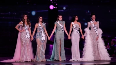 The top five contestants from Asia and Oceania pose during the 72nd Miss World beauty pageant final in Hyderabad, India, Saturday, May 31, 2025. Miss India Nandini Gupta had made it to the Top 40 after a standout performance in the earlier rounds, where she was among the 18 contestants who 'fast-tracked' to this prestigious category. However, she could not make it to the final cut as the competition progressed. (AP) The top five contestants from Asia and Oceania pose during the 72nd Miss World beauty pageant final in Hyderabad, India, Saturday, May 31, 2025. Miss India Nandini Gupta had made it to the Top 40 after a standout performance in the earlier rounds, where she was among the 18 contestants who 'fast-tracked' to this prestigious category. However, she could not make it to the final cut as the competition progressed. (AP)