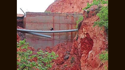 Heavy rains have triggered landslides in Dakshina Kannada district. (HT Photo) Heavy rains have triggered landslides in Dakshina Kannada district. (HT Photo)