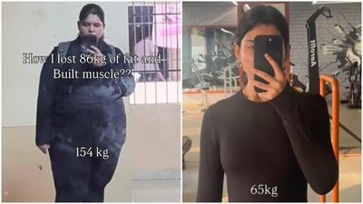 Pranjal Pandey dropped from 154 kg to 65 kg. Here's what she ate to lose weight. (Instagram/ Pranjal Pandey) Pranjal Pandey dropped from 154 kg to 65 kg. Here's what she ate to lose weight. (Instagram/ Pranjal Pandey)