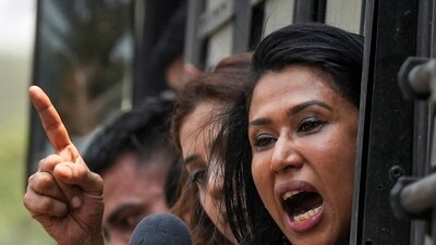 Congress leader Shama Mohamed during a protest. (PTI file photo) Congress leader Shama Mohamed during a protest. (PTI file photo)
