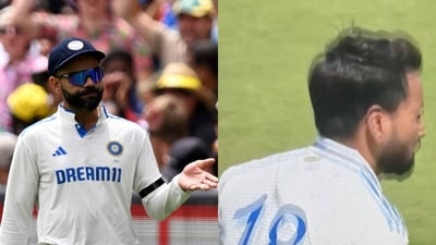 Mukesh Kumar (right) donned Virat Kohli's no. 18 jersey in India A match Mukesh Kumar (right) donned Virat Kohli's no. 18 jersey in India A match