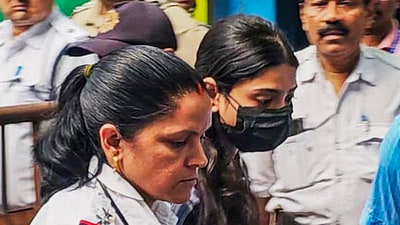 Social media influencer Sharmishta Panoli was produced at a court in Kokata on Saturday and was sent to judicial custody till June 13. (PTI) Social media influencer Sharmishta Panoli was produced at a court in Kokata on Saturday and was sent to judicial custody till June 13. (PTI)
