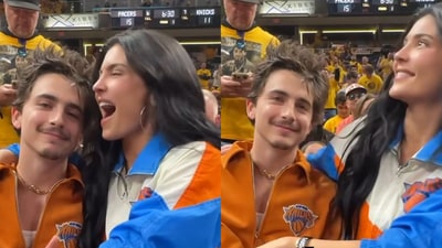 Timothée Chalamet and Kylie Jenner were spotted attending Game Six of the Eastern Conference Finals. (Instagram/@NBA) Timothée Chalamet and Kylie Jenner were spotted attending Game Six of the Eastern Conference Finals. (Instagram/@NBA)