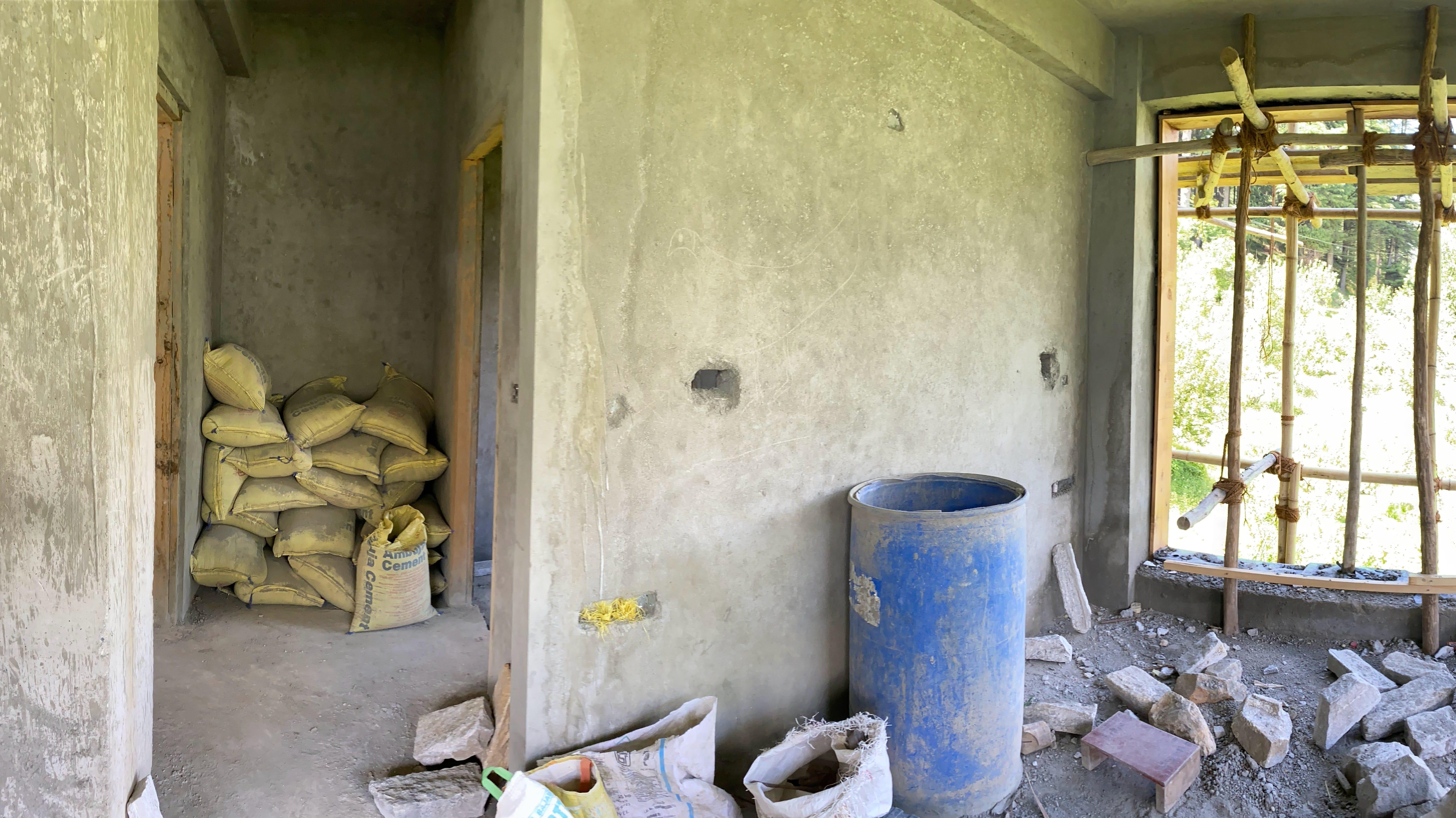 Cement dust everywhere; a not-so-pretty picture.