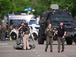 Eight people were injured after a man flung Molotov cocktails on a pro-Israel group holding a demonstration. Eight people were injured after a man flung Molotov cocktails on a pro-Israel group holding a demonstration.