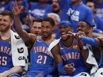 Aaron Wiggins and Shai Gilgeous-Alexander of the Oklahoma City Thunder Aaron Wiggins and Shai Gilgeous-Alexander of the Oklahoma City Thunder