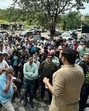 The protest was led by Sus-Baner Vikas Manch under the advice of Advocate Satya Muley, where residents including senior citizens, women and children participated. (HT PHOTO) The protest was led by Sus-Baner Vikas Manch under the advice of Advocate Satya Muley, where residents including senior citizens, women and children participated. (HT PHOTO)