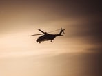A helicopter crashed in Milton, Florida, on Monday. A helicopter crashed in Milton, Florida, on Monday.