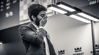 The reigning World Champion sealed a stunning comeback win to bag his first classical win vs Magnus Carlsen. (Twitter (Norway Chess / Michal Walusza)) The reigning World Champion sealed a stunning comeback win to bag his first classical win vs Magnus Carlsen. (Twitter (Norway Chess / Michal Walusza))