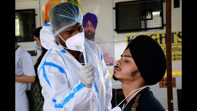 At present there a nine active cases in the state and eight of these are in Ludhiana. (HT File) At present there a nine active cases in the state and eight of these are in Ludhiana. (HT File)