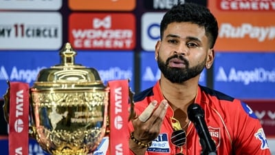 Punjab Kings' captain Shreyas Iyer speaks during a press conference at the Narendra Modi Stadium, on the eve of the IPL final (AFP) Punjab Kings' captain Shreyas Iyer speaks during a press conference at the Narendra Modi Stadium, on the eve of the IPL final (AFP)
