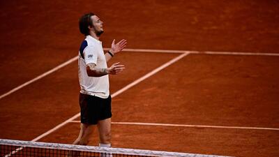 Kazakhstan's Alexander Bublik defeated world No.5 Jack Draper 5-7, 6-3, 6-2, 6-4 in their fourth round match at the French Open. (AFP) Kazakhstan's Alexander Bublik defeated world No.5 Jack Draper 5-7, 6-3, 6-2, 6-4 in their fourth round match at the French Open. (AFP)
