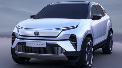 The Tata Harrier EV was first revealed during the Bharat Mobility Global Auto Expo 2025 The Tata Harrier EV was first revealed during the Bharat Mobility Global Auto Expo 2025