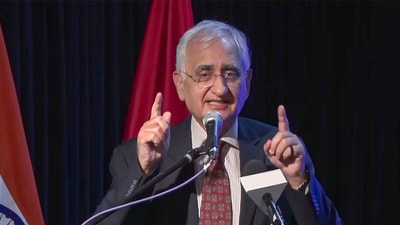 All-party parliamentary delegation member Congress leader Salman Khurshid speaks during an interaction with the Indian community on the Operation Sindoor global outreach, in Jakarta on Friday. (ANI Grab ) All-party parliamentary delegation member Congress leader Salman Khurshid speaks during an interaction with the Indian community on the Operation Sindoor global outreach, in Jakarta on Friday. (ANI Grab )