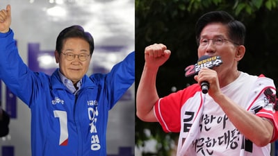 Democratic Party candidate Lee Jae-myung will face off against PPP candidate Kim Moon-soo for Tuesday's vote. (AP) Democratic Party candidate Lee Jae-myung will face off against PPP candidate Kim Moon-soo for Tuesday's vote. (AP)