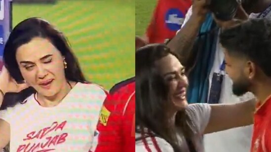 Preity Zinta's happiness knew no bounds after PBKS reached IPL final (Screengrabs - JioHotstar)