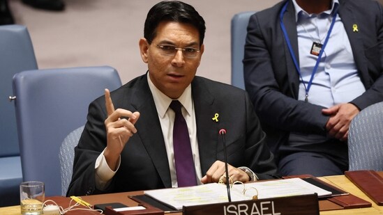 Danny Danon, Permanent Representative of Israel to the UN, speaking about the Boulder attack, said, “Make no mistake -- this is not a political protest, this is terrorism.” (AFP)