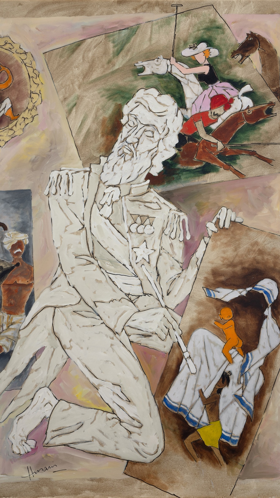 MF Husain's artwork titled Portrait of a Painter, Surrounded by His Own Images. (Representative image)