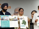Delhi Chief Minister Rekha Gupta with Delhi Cabinet Ministers Manjinder Singh Sirsa, Ashish Sood unveil the Air Pollution Mitigation Plan 2025 Delhi Chief Minister Rekha Gupta with Delhi Cabinet Ministers Manjinder Singh Sirsa, Ashish Sood unveil the Air Pollution Mitigation Plan 2025