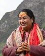 Delhi chief minister Rekha Gupta at Kedarnath in Rudraprayag on Monday. (ANI)