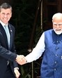 Prime Minister Narendra Modi and Paraguayan President Santiago Peña in New Delhi on Monday. (Arvind Yadav/HT Photo) Prime Minister Narendra Modi and Paraguayan President Santiago Peña in New Delhi on Monday. (Arvind Yadav/HT Photo)