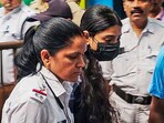 Social media influencer Sharmishta Panoli, who was arrested by the Kolkata Police for making alleged communal comments in a video, being produced at a court, in Kokata, Saturday. Social media influencer Sharmishta Panoli, who was arrested by the Kolkata Police for making alleged communal comments in a video, being produced at a court, in Kokata, Saturday.