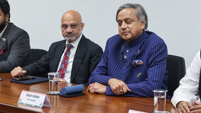 All-party delegation leader Shashi Tharoor during a meeting with the president of the India-Brazil Friendship Front in the Federal Senate, Senator Senador Nelsinho Trad, for Operation Sindoor Global Outreach. (India in Brazil-X ) All-party delegation leader Shashi Tharoor during a meeting with the president of the India-Brazil Friendship Front in the Federal Senate, Senator Senador Nelsinho Trad, for Operation Sindoor Global Outreach. (India in Brazil-X )