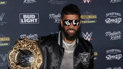 Jey is scheduled to team up with Cody Rhodes this Saturday to take on John Cena and Logan Paul. (Getty Images via AFP) Jey is scheduled to team up with Cody Rhodes this Saturday to take on John Cena and Logan Paul. (Getty Images via AFP)
