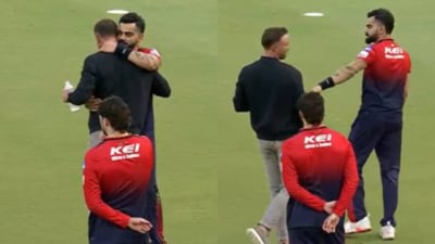 Virat Kohli and AB de Villiers shared an emotional hug at IPL 2025 final (X) Virat Kohli and AB de Villiers shared an emotional hug at IPL 2025 final (X)