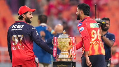 New Chandigarh: Punjab Kings� captain Shreyas Iyer and Royal Challengers Bengaluru�s captain Rajat Patidar during the toss before an Indian Premier League (IPL) 2025 T20 cricket Qualifier 1 match between Punjab Kings and Royal Challengers Bengaluru, at Maharaja Yadavindra Singh International Cricket Stadium, in New Chandigarh, Thursday, May 29, 2025. (PTI Photo/Ravi Choudhary) (PTI05_29_2025_000317A) (PTI) New Chandigarh: Punjab Kings� captain Shreyas Iyer and Royal Challengers Bengaluru�s captain Rajat Patidar during the toss before an Indian Premier League (IPL) 2025 T20 cricket Qualifier 1 match between Punjab Kings and Royal Challengers Bengaluru, at Maharaja Yadavindra Singh International Cricket Stadium, in New Chandigarh, Thursday, May 29, 2025. (PTI Photo/Ravi Choudhary) (PTI05_29_2025_000317A) (PTI)