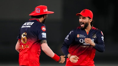 Royal Challengers Bengaluru's Krunal Pandya celebrates with captain Rajat Patidar after taking the catch of Punjab Kings' Nehal Wadhera during IPL 2025 final (PTI) Royal Challengers Bengaluru's Krunal Pandya celebrates with captain Rajat Patidar after taking the catch of Punjab Kings' Nehal Wadhera during IPL 2025 final (PTI)