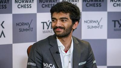 World Chess Champion D Gukesh during Round 6 of Norway Chess 2025 tournament, in Stavanger, Norway. (Norway Chess) World Chess Champion D Gukesh during Round 6 of Norway Chess 2025 tournament, in Stavanger, Norway. (Norway Chess)