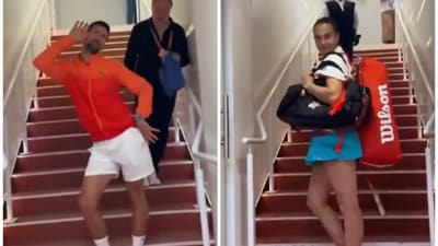 Novak Djokovic and Aryna Sabalenka (X)